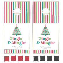 Jingle & Mingle Retro Bright Fun Holiday Stripes
