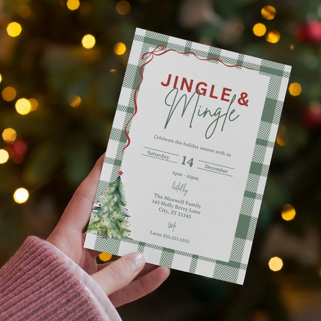 Jingle & Mingle Simple Christmas Party Invitation (Jingle & Mingle Simple Christmas Party Invitation
)