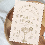 Jingle & Mingle Vintage Cocktail Christmas Party Invitation<br><div class="desc">"Retro Elegance: 'Jingle and Mingle' Christmas Cocktail Party Invitation" Step back in time to an era of classic charm with our 'Jingle and Mingle' Christmas Cocktail Party Invitation. This invitation is your passport to a vintage-inspired holiday gathering where cocktails and conversation take center stage. Perfect for hosting a cocktail holiday...</div>