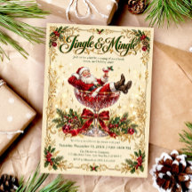 Jingle & Mingle Vintage Santa Christmas Party