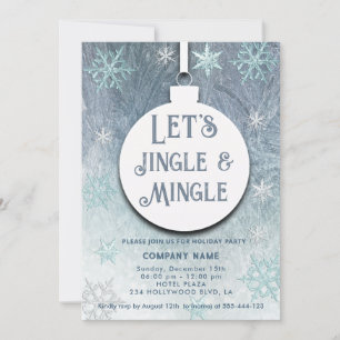 Jingle & mingle winter wonderland holiday party invitation