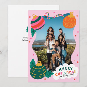 Jingle Ornaments Family Christmas Greeting Card
