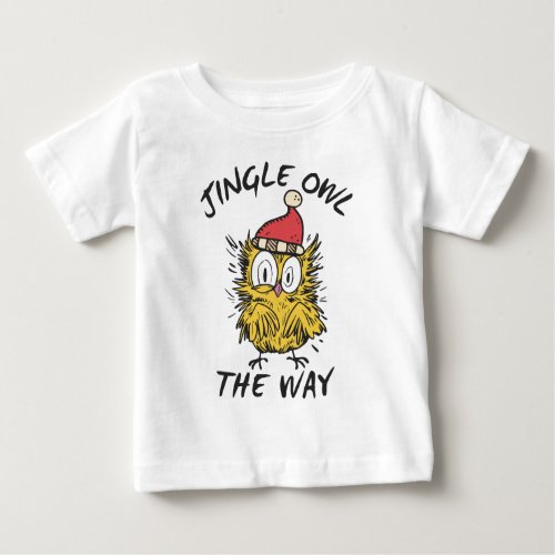 Jingle Owl the way Funny Santa Owl Baby T_Shirt