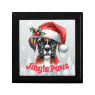 Jingle Paws Boxer Dog  Gift Box