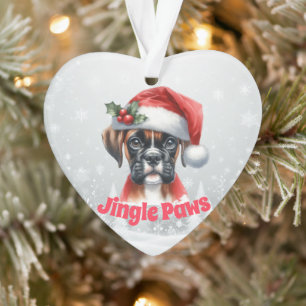 Jingle Paws Boxer Dog Ornament