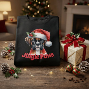 Jingle Paws Boxer Dog  T-Shirt