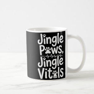 Jingle Paws Jingle Vitals Funny Vet Nurse Xmas  Coffee Mug