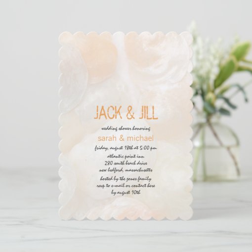 Jingle Shells Modern Jack and Jill Wedding Shower Invitation Zazzle