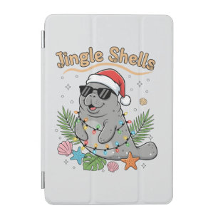 Jingle Shells Tropical Santa Manatee Christmas iPad Mini Cover