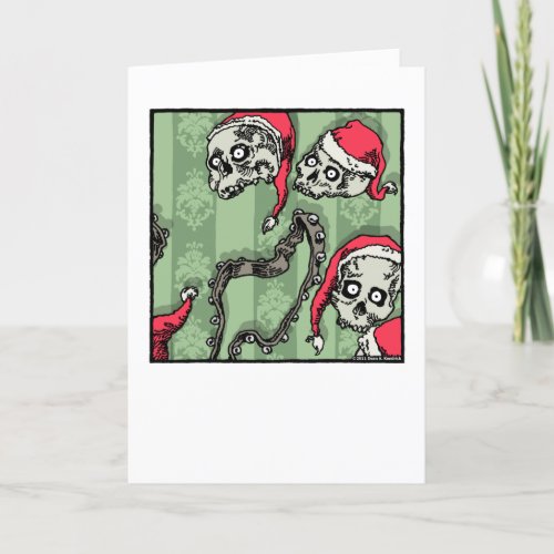 Jingle Skulls _ Blank Inside Pop Goth Holiday Card