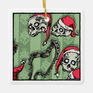 Jingle Skulls - Pop Goth Holiday Ceramic Ornament