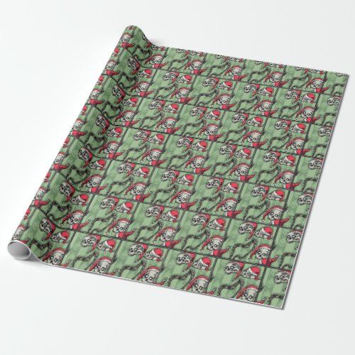 Jingle Skulls _ Pop Goth Holiday Wrapping Paper