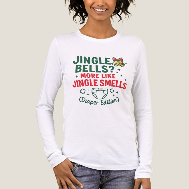Jingle Smells Diaper Edition Mom Shirt (Front)