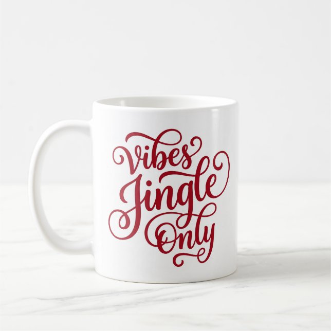 Jingle Vibes Only Festive Christmas Mug (Left)