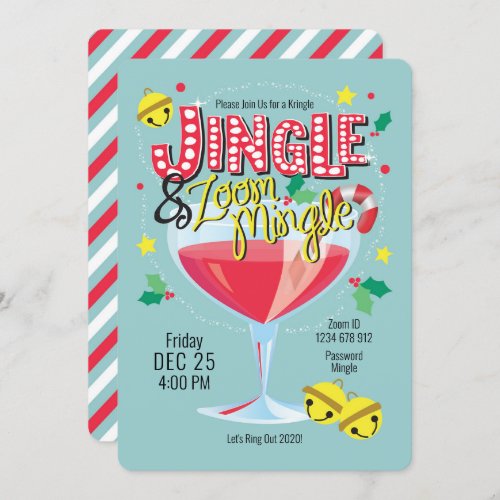 Jingle Zoom Mingle Party Invitation