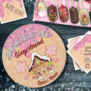 Jingling Gingerbread Editable Glass Cutting Board