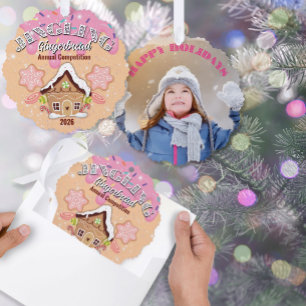 Jingling Gingerbread Party Keepsake Ornament Card