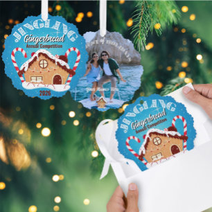 Jingling Gingerbread Party Keepsake Ornament Card
