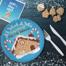 Jingling Gingerbread Party Paper Plates