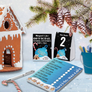 Jingling Gingerbread Voting Ballot Note Pad Blue