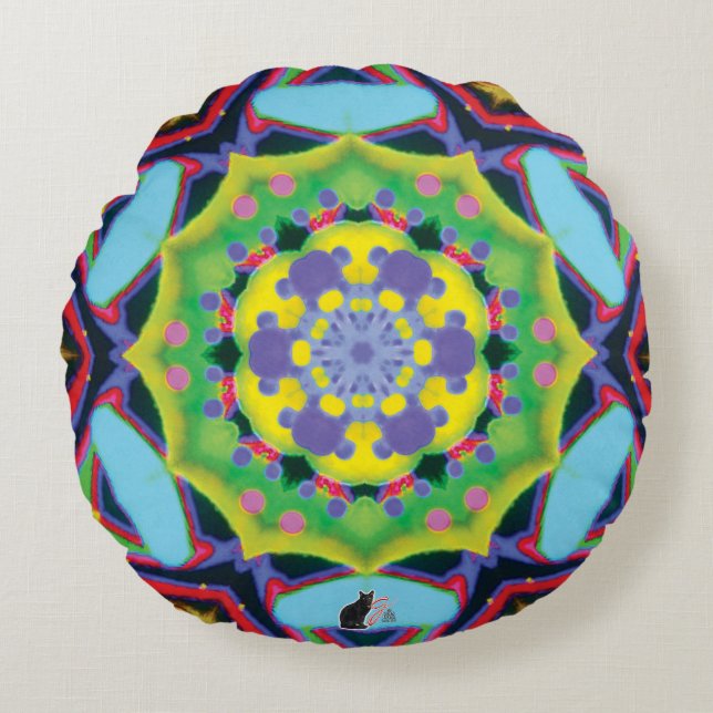 Jinx Kaleidoscope  Round Pillow (Front)