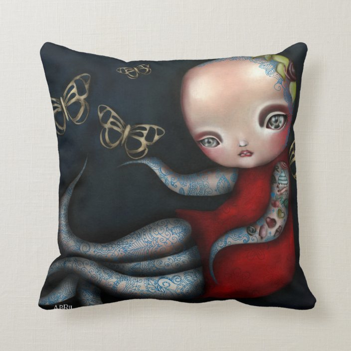 Jinxi Octopus Tattoo Girl Pillow 