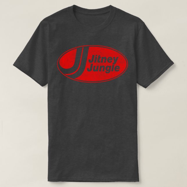 Jitney Jungle Vintage Look Faded Design T-Shirt (Design Front)