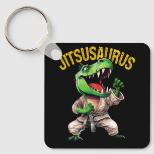 Jitsusaurus Martial Art Brazilian Jiu Jitsu Trex B Keychain
