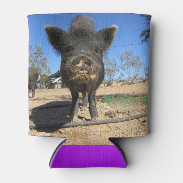 Jitterbug and Mr. White Can COOZIE! Can Cooler (Front)