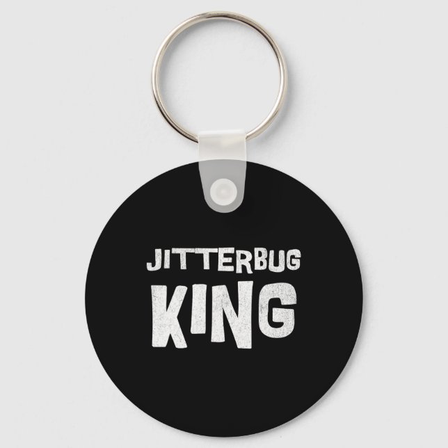 Jitterbug Dance King Swing Dancing Lindy Hop Dance Keychain (Front)