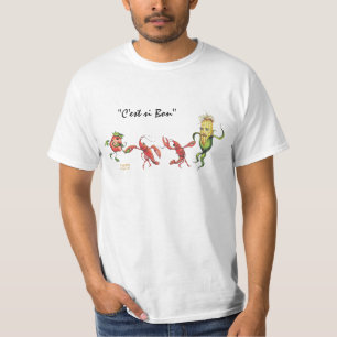 Jitterbugging crawfish, corn & potato T-shirt