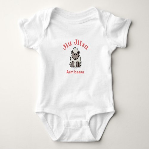 Jiu Jitsu Arm Baaaa Sheep  Baby Bodysuit