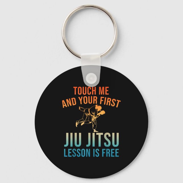 Jiu Jitsu Art For Men Women Brazilian Jujitsu Bjj  Keychain (Front)