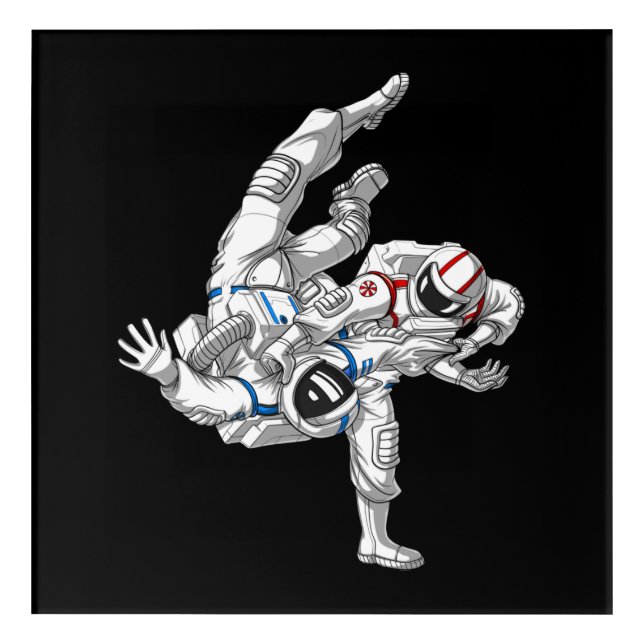 Jiu-Jitsu Astronauts Acrylic Print (Front)