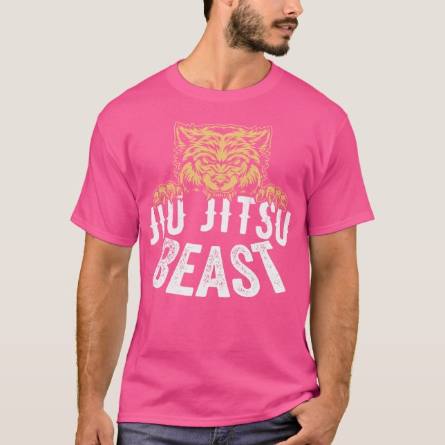 Jiu Jitsu Beast Wolf Martial Art T-Shirt (Front)