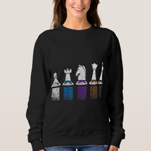 Jiu jitsu Belt Rank Chess Vintage BJJ Sweatshirt