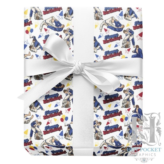 Jiu Jitsu Birthday Gift Wrapping Paper (Creator Uploaded)