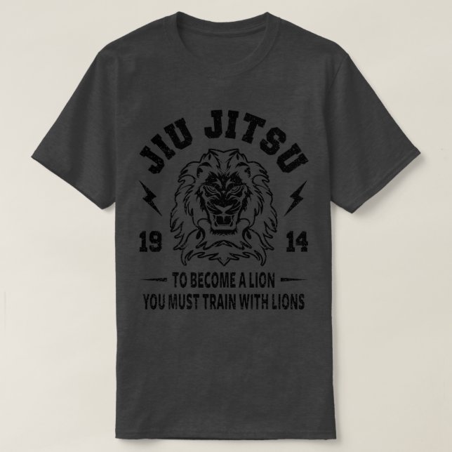 Jiu jitsu bjj become a lion mma T-Shirt (Design Front)