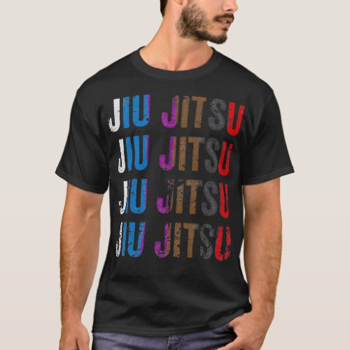 Jiu Jitsu BJJ Belt Colors Large Light T_Shirt