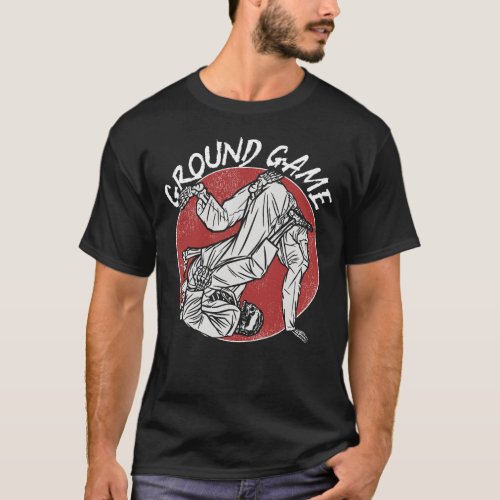 Jiu Jitsu Bjj Ground Game Retro Vintage T_Shirt