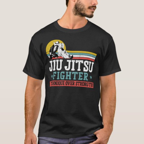 Jiu Jitsu Bjj Jiu Jitsu Fighter Technique Over T_Shirt
