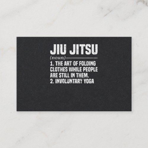 Jiu Jitsu Brazilian Martial Arts Training Business Card