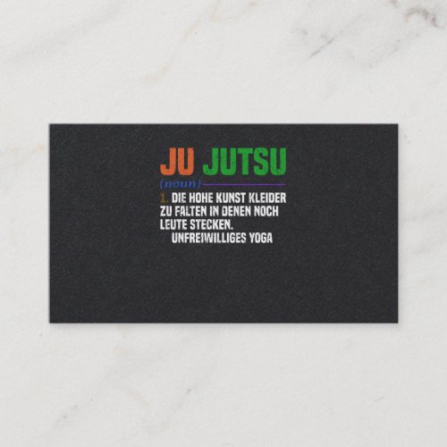 Jiu Jitsu Brazilian Martial Arts Training Business Card
