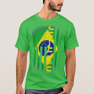 Jiu Jitsu Brazilian United States Flag 7 T-Shirt