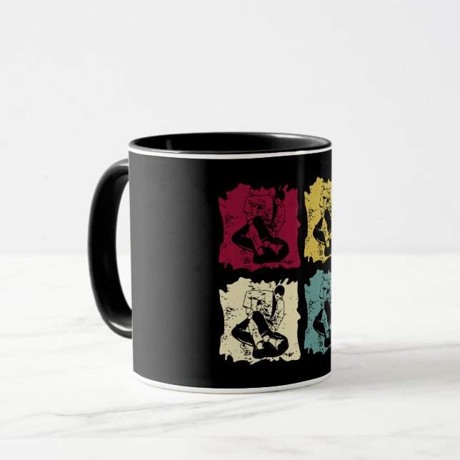 Jiu Jitsu Brazilian Vintage Retro Mug (Front Left)