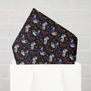 Jiu Jitsu Christmas Tissue Paper in Black