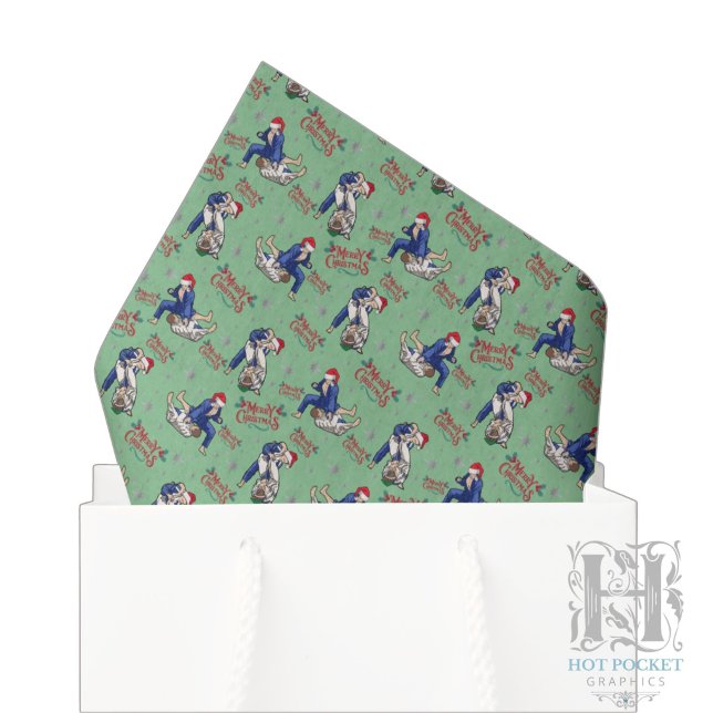 Jiu Jitsu Christmas Tissue Paper in Green (Creator Uploaded)