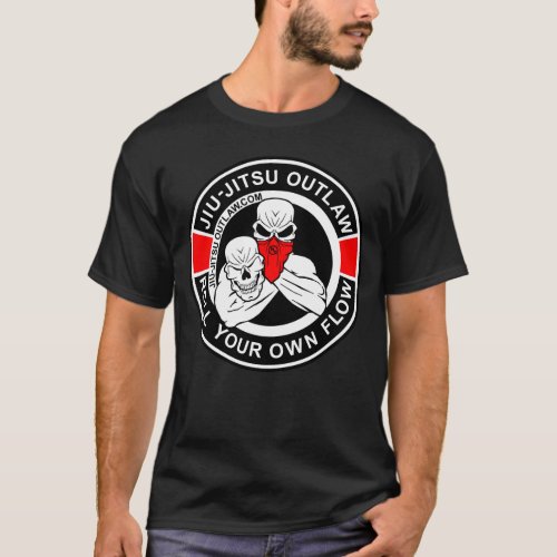 Jiu_Jitsu Circle _ BlackRed_2D T_Shirt