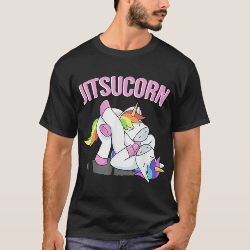 Jiu Jitsu Cute Unicorn T_Shirt