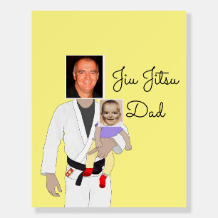 Jiu Jitsu Dad Custom Photos and Handwritten Text Foam Board
